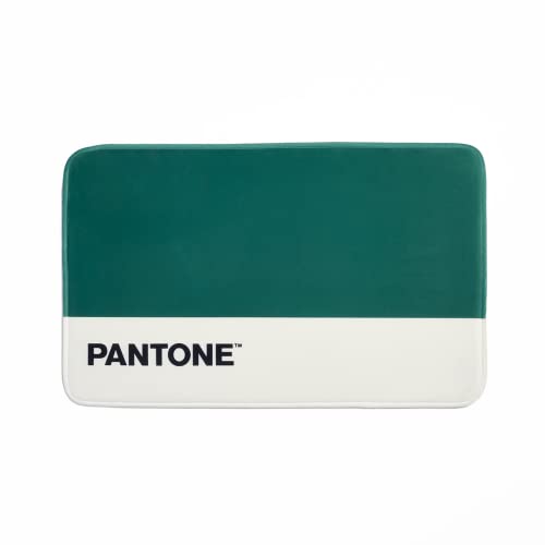 SWEET HOME Pantone™ – Non-Slip Memory Foam Bath Mat, Absorbent and Soft with Rubberized Backing, Washable Mat, Also Ideal as a Modern Living Room Rug and Living Room Rug, 80 x 50 H cm, Green