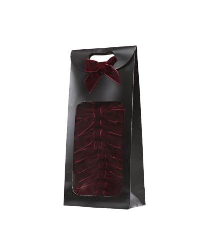Large Burgundy Velvet Double Christmas Tree Bows, Burgundy Bow Decorations Set of 20
