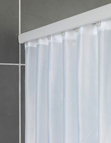 Wenko Shower Curtain Rail 125-210 cm, White, 125-210 cm