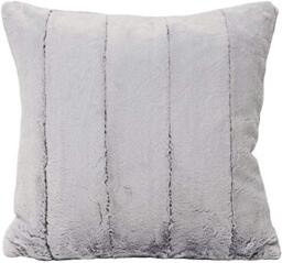Paoletti Empress Cushion Cover – Soft Faux Fur Velvet Decorative Cushion Case with Concealed Zip for Elegant Home Styling (Grey - 45x45cm)