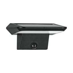 Eglo LED Outdoor wall lamp Porrassa, Outside Solar Light with Motion Detector and Twilight Sensor, Porch Lighting Made of Black Plastic, IP44