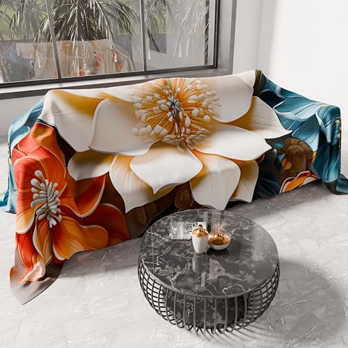 PETTI Artigiani Italiani - Spring Summer Single Bedspread Lightweight Single Bed Sheet Bedspread Floral 05-10 100% Made in Italy