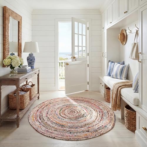 Safavieh Boho Rug for Living Room, Dining Room, Bedroom - Cape Cod Collection, Short Pile, in Multi, 152 x 240 cm