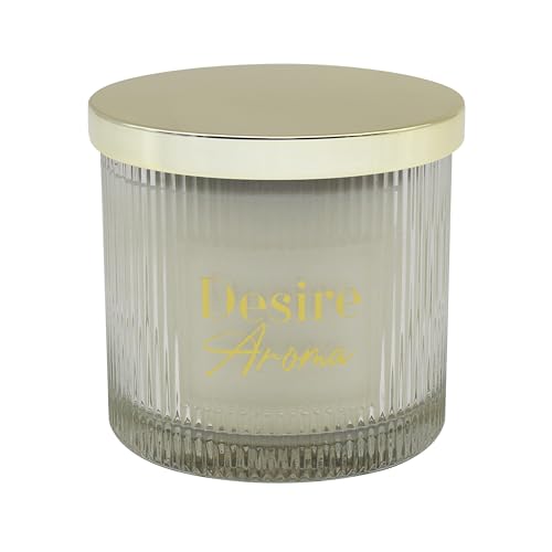 Lesser & Pavey Warm Cotton Candle 400gm Desire Aroma for Home & Decor - Long Burning Aromatherapy Candle Set for Relaxation & Air Freshner - Large Scented Candles Gifts for Women & Men