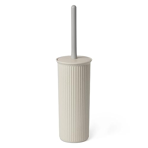TATAY Toilet Brush - Compact and Functional Design - Bathroom Brushes in Recycled Plastic and BPA Free - Made in Spain - 9.5 x 9.5 x 39.5 cm - Baobab Collection - Ecohome