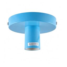 DC VOLTAGE Industrial Semi Flush Mount Ceiling Light Fitting Blue Metal E27