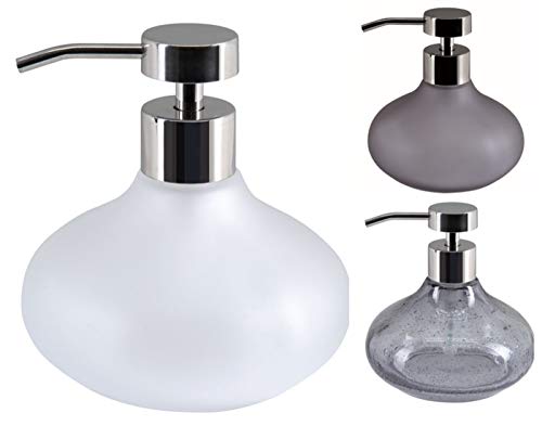 Spirella Soap Dispenser Mala Glass Liquid Soap Dispenser 270 ml White