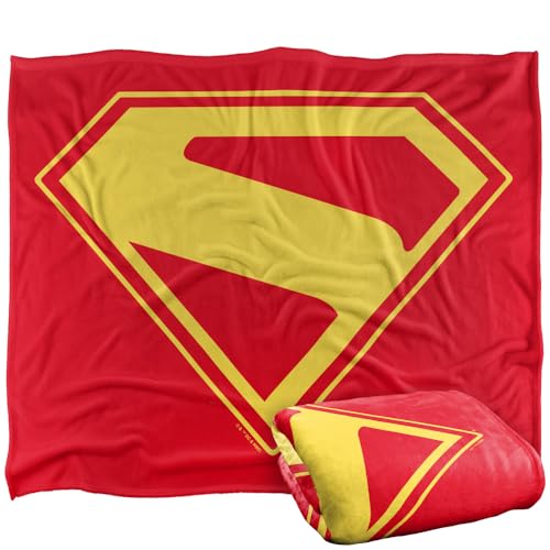 "LOGOVISION Superman 2025 Gold Shield Silky Touch Super Soft Throw Blanket 50""x60"""