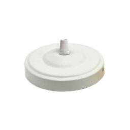 White 108mm Ceiling Light Fitting Plate for Vintage Pendent Lights 108mm Single Point Metal Canopy Cover Antique Side Fitting Ceiling Rose with Accessories for Home Office Hanging Ceiling Wall Lamp