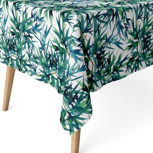 ECOMMERC3 - Stain Resistant Tablecloth for Rectangular Table Size 300 x 140 cm - Stain Resistant Tablecloth Extra Soft and Waterproof Blue