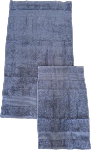 BELLORA Cotton Bidet and Face Towel Set - Wash-resistant Towels Includes 1 Face Towel 55 x 100 cm and 1 Guest Bidet Towel 40 x 60 cm - 2 Piece Towels
