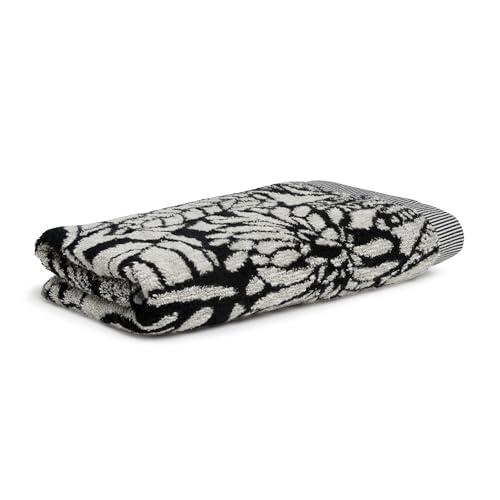 Möve Brooklyn Botanic Bath Towel 80 x 150 cm 85% Cotton / 10% Viscose / 5% Linen Natural/Black