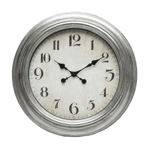 Levitantes Large Wall Clock with Retro Hands in Silver, Ideal for Decorating and Adding Style to Any Room, Image