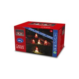 Konstsmide Christmas Outdoor Figures Decoration/Outside Lights LED Acrylic Five Happy Snowman and Santas/Outdoor Lighting (IP44) / 40 Warm White LEDs/Transparent Cable