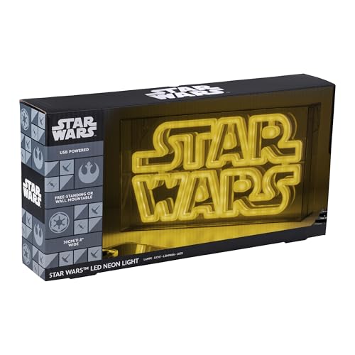 Star Wars LED Neon Light - Officially Licensed Free Standing or Wall Mountable Light Sign - Game Room Accessories & Film Memorabilia Decor - Paladone