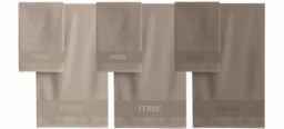 hermet Iron Bath Towel Set, 6 Pieces, 3 Face Towels 60 x 100 cm + 3 Guest Towels 40 x 60 cm, 100% Cotton