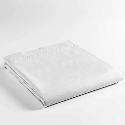 douceur d'intérieur, Flat Sheet (180 x 290 cm) Lina White, 100% Cotton