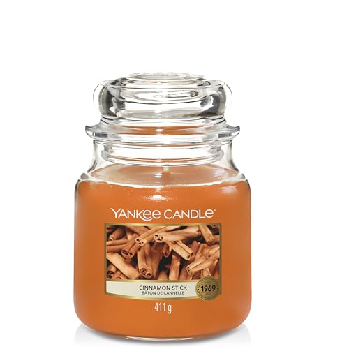 Yankee Candle Scented Candle - Cinnamon Stick Medium Jar Candle - Burn Time: up to 75 Hours