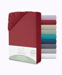 Single Fitted Sheet, 90 x 200 + 30 cm, Microfibre, 30 cm Height, Plain Colour, No Iron, Fitted Sheet with Elasticated Corners