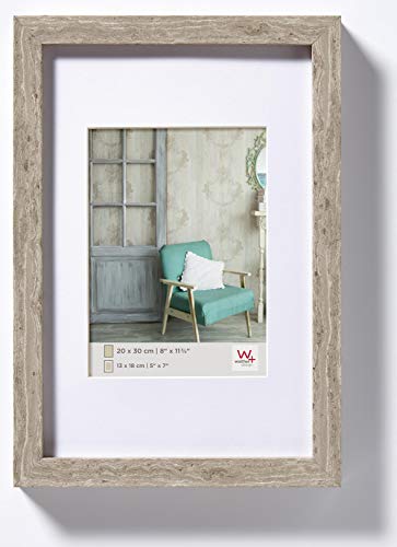 walther design Picture Frame Grey 30 x 45 cm Genuine Glass Stockholm Wooden Frame EA045D