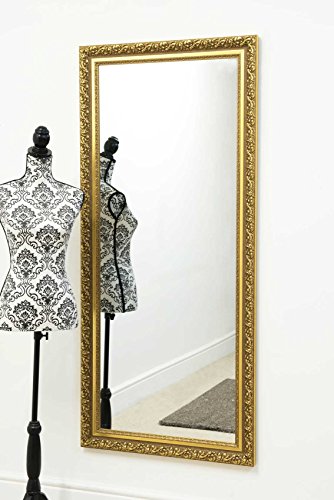 Large Gold Antique Style Ornate Wall Mirror 5Ft6 X 2Ft6 168 x77c2