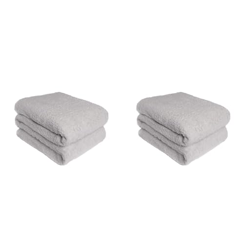 Brentfords Teddy Fleece Blanket Large Throw Over Bed Plush Super Soft Warm Sofa Bedspread, Silver Grey - 125 x 150 cm (Pack of 2)