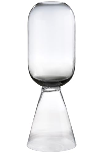 GILDE Floor vase Luxo made of glass, height 80 cm x diameter 27 cm, black, for pampas grass