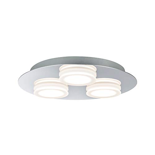 Paulmann 70874 LED Ceiling luminaire Doradus Round incl. 3x4.7 watt Ceiling lamp Chrome Living Room lamp Metal, Plastic Hallway lamp 3000 K
