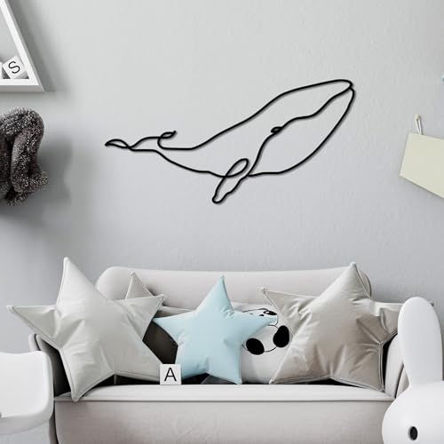 Stylish Black Decorative Metal Wall Accessory, 70 x 34 cm, 100% Metal (1.5 mm Thick), Easy Wall Mounting, Perfect for Modern Home Decor