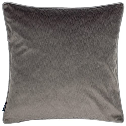 Paoletti Torto Square Cushion Cover, Charcoal/Silver, 50 x 50 cm