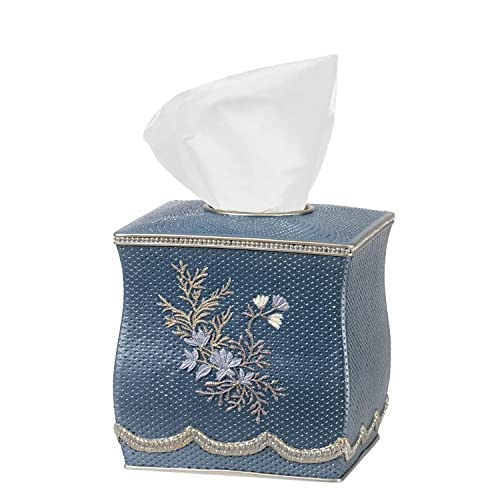 Resin Tissue Box Cover for Modern Home Decor - Minimalist Square Tissue Box Holder for Guest Room, Bedroom, Bathroom, Tabletop & Office - Durable and Aesthetic Tissue Holder, Capri