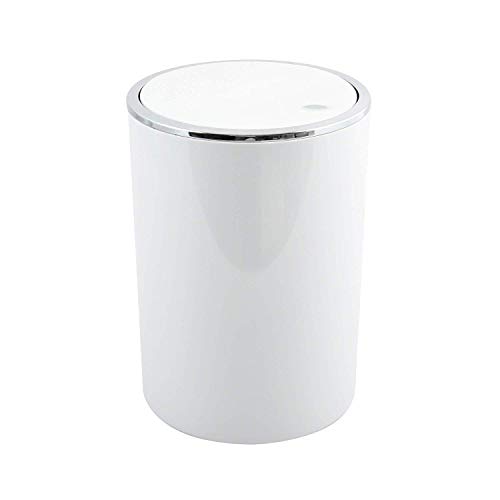 MSV Bin 6 Litres, ABS Plastic, KAMAKA Collection, White, ??18.5 x 26 cm