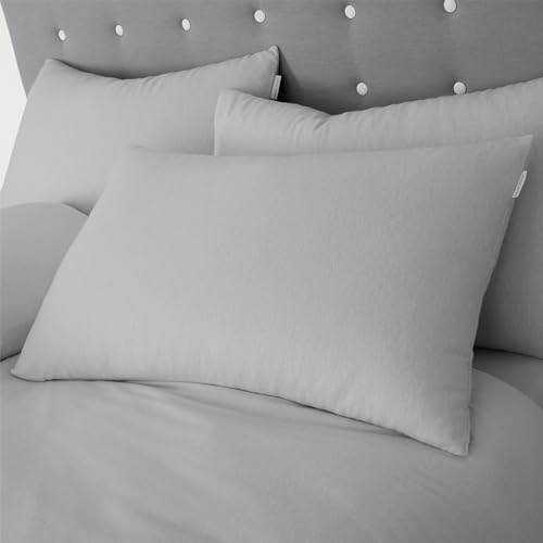 Catherine Lansfield Brushed Cotton Standard Pillowcase Pair Grey