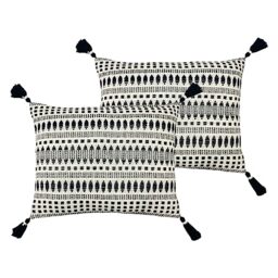 Yard The Linen Ganado Woven Polyester Filled Cushion - Twin Pack