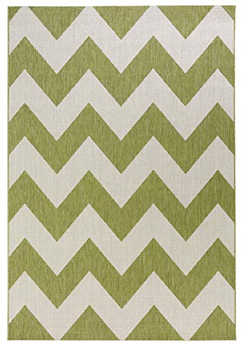 bougari Unique Indoor and Outdoor Rug, Polypropylene, Green, 80 x 200 cm