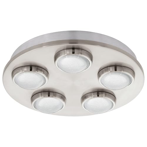 EGLO LED Ceiling Lamp Lombes, ceiling light, Steel in Matt Nickel