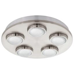 EGLO LED Ceiling Lamp Lombes, ceiling light, Steel in Matt Nickel