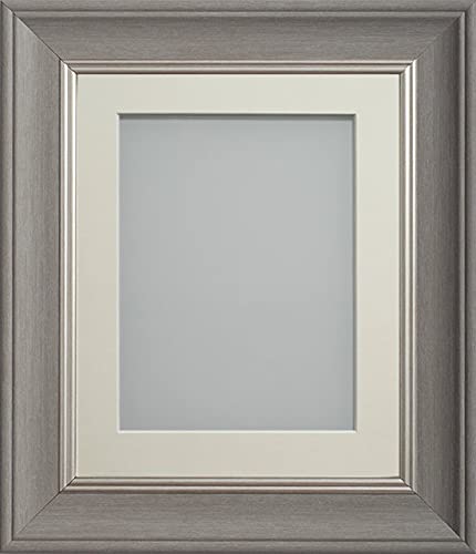Frame Company Drummond Gunmetal Grey Photo Frame, Ivory Mount, A3 for A4 (11.75x8.25 inch, fitted with perspex)