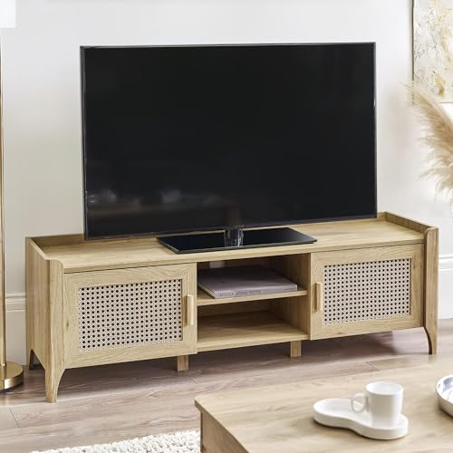 "Julian Bowen Sydney TV Unit for up to 65"" TVs, Oak Effect - H48 x W148cm"