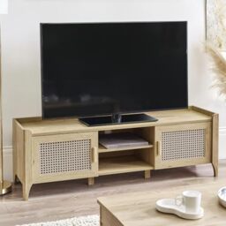 "Julian Bowen Sydney TV Unit for up to 65"" TVs, Oak Effect - H48 x W148cm"