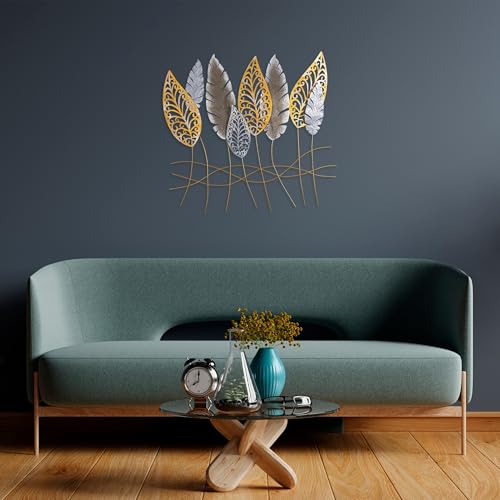Hand-Painted Decorative Metal Wall Accessory, 75 x 80 x 5 cm, 100% Metal, Unique Colour Variations, Perfect for Home Decor & Art Lovers