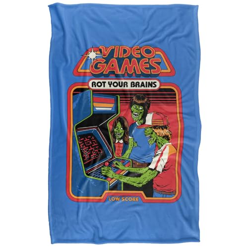 Steven Rhodes Video Games Rot Your Brains Silky Touch Super Soft Throw Blanket 91 X 147 Cm