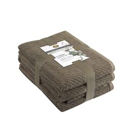 Gözze - Towel Set, 2 Hand Towels (50 x 100 cm), 2 Bath Towels (70 x 140 cm) and 2 Guest Towels (30 x 50 cm), 100% Cotton, 480 g/m² - Chocolate