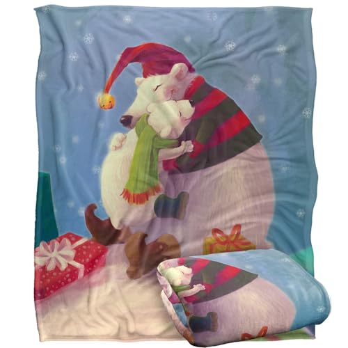 Jq Licensing - Lc Christmas Santa Bear Hug Silky Touch Super Soft Throw Blanket 152 X 127 Cm