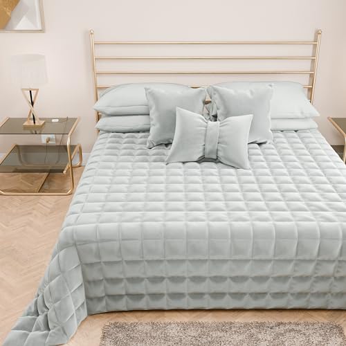 PETTI Artigiani Italiani - Double Quilt in Soft and Warm Velvet, Autumn Spring Quilt, Double Bedspread, 100% Made in Italy