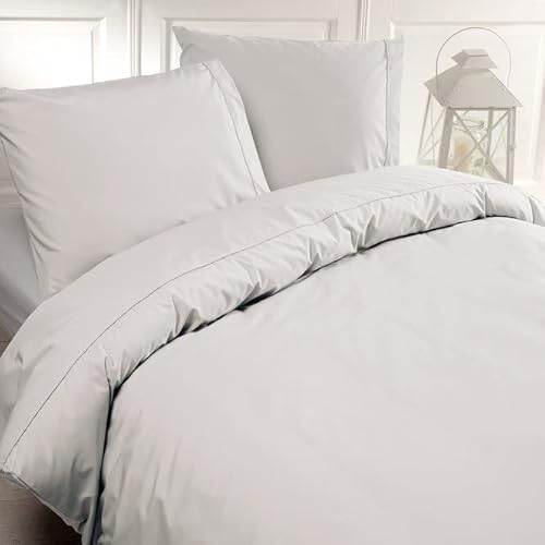 Papillon Monte Carlo Duvet Covers White, Cotton Percale, 140 x 200/220 cm