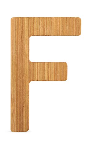 Small Foot 12059 ABC letter F made from sustainable bamboo, can be combined with other letters as a decoration or door sign