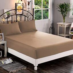 Premium Hotel Quality 1-Piece Fitted Sheet, Luxury & Softest 1500 Thread Count Egyptian Quality Bedding Fitted Sheet Deep Pocket up to 16 inch, Wrinkle and Fade Resistant, King, Taupe