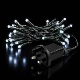 Status Ronneby String Lights - 50 LED White Light Chain - 10 Meter Cable Length (5m to First Light) - Indoor & Outdoor Party Lights - RONNEBY50MCW6