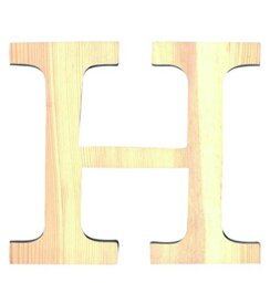 Artemio 11.5 cm Wooden Letter H in Upper Case, Beige